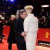 George Clooney et Tilda Swinton - Tapis rouge du film "Ave, César !" lors de l'ouverture du 66e Festival International du Film de Berlin, la Berlinale, le 11 février 2016