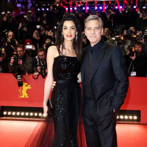 George Clooney et sa femme Amal Alamuddin Clooney - Tapis rouge du film "Ave, César !" lors de l'ouverture du 66e Festival International du Film de Berlin, la Berlinale, le 11 février 2016