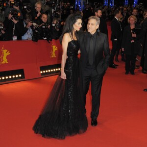 George Clooney et sa femme Amal Alamuddin Clooney - Tapis rouge du film "Ave, César !" lors de l'ouverture du 66e Festival International du Film de Berlin, la Berlinale, le 11 février 2016