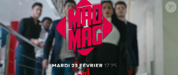 Ayem Nour dans le teaser du nouveau programme d'NRJ12, "Le Mad Mag". Le 15 février 2016.