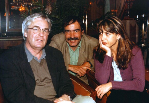 © QUEEN/ABACA. 21308-2. EXCLUSIVE. Lisbon, Portugal, 10/2000. French actress Sophie Marceau at Hotel Palace Avenida. In the pic with her husband, Andrej Zulawski and Paulo Branco (Portuguese producer of Zulawski's film La FidelitŽ).18/10/2000 - 