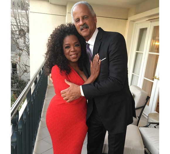 Oprah Winfrey et son mari au mariage de Jimmy Iovine et Libert Ross. Photo publiée sur Instagram, le 15 février 2016.