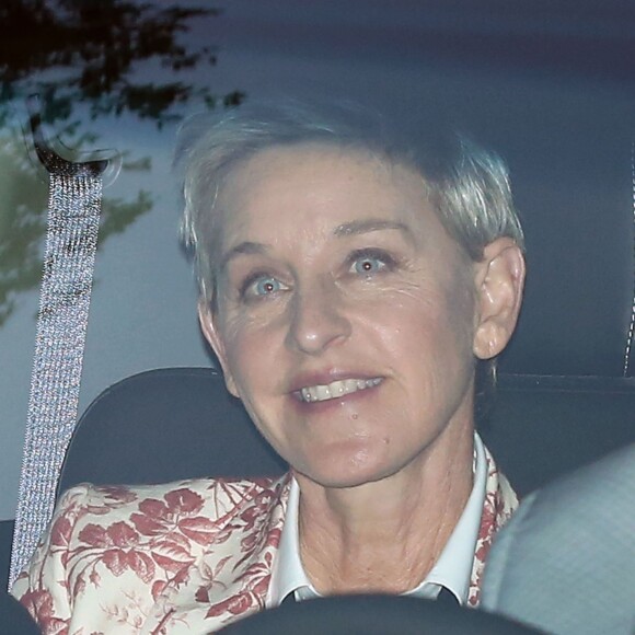 Ellen DeGeneres arrivant au mariage de Liberty Ross et Jimmy Iovine, le jour de la Saint Valentin, à Beverly Hills, le 14 février 2016.