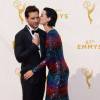 Jaimie Alexander et son fiancée Peter Facinelli au 67ème Emmy Awards à Los Angeles le 20 septembre 2015.