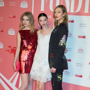 Natalia Vodianova (bijoux Messika), Mariacarla Boscono, Karlie Kloss - Photocall de la soirée "Fabulous Fund Fair" organisée par l'association "Naked Heart" lors de la Fashion Week à Londres, le 20 février 2016.