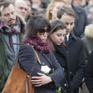 Sophie Marceau aux obsèques de son ex-mari Andrzej Zulawski à Gora Kalwaria, près de Varsovie en Pologne le 22 février 2016. BEW / BESTIMAGE