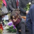 Sophie Marceau assiste aux obsèques de son ex-mari Andrzej Zulawski à Gora Kalwaria, près de Varsovie en Pologne le 22 février 2016.  BEW / BESTIMAGE 