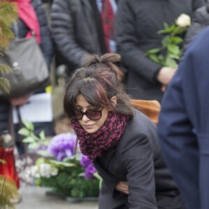 Sophie Marceau assiste aux obsèques de son ex-mari Andrzej Zulawski à Gora Kalwaria, près de Varsovie en Pologne le 22 février 2016. BEW / BESTIMAGE