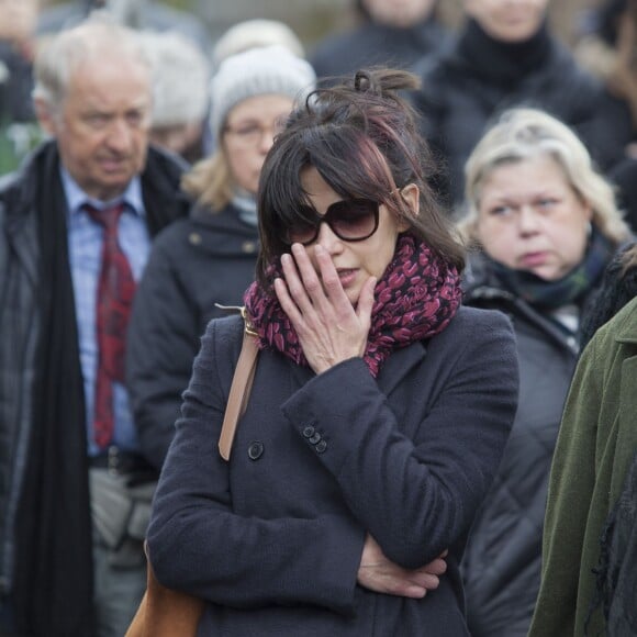 Sophie Marceau assiste aux obsèques de son ex-mari Andrzej Zulawski à Gora Kalwaria, près de Varsovie en Pologne le 22 février 2016. BEW / BESTIMAGE