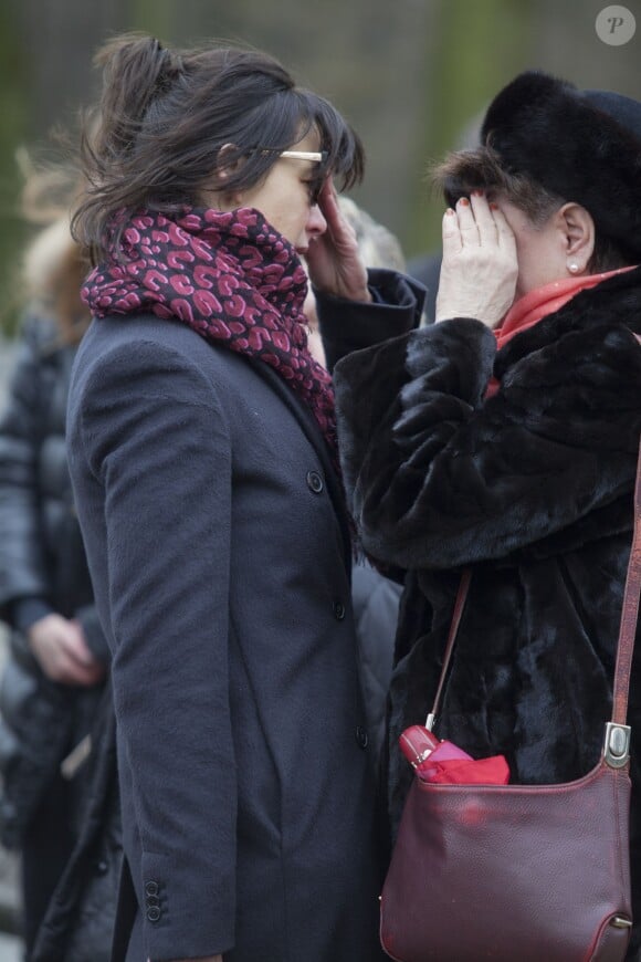 Sophie Marceau assiste aux obsèques de son ex-mari Andrzej Zulawski à Gora Kalwaria, près de Varsovie en Pologne le 22 février 2016. BEW / BESTIMAGE
