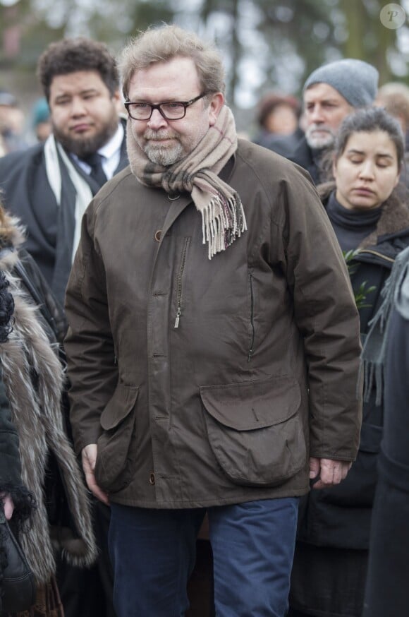 Famille et proches aux obsèques d'Andrzej Zulawski à Gora Kalwaria, près de Varsovie en Pologne le 22 février 2016. BEW / BESTIMAGE