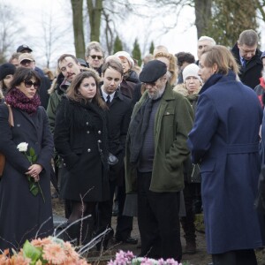 Sophie Marceau assiste aux obsèques de son ex-mari Andrzej Zulawski à Gora Kalwaria, près de Varsovie en Pologne le 22 février 2016. BEW / BESTIMAGE