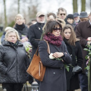 Sophie Marceau assiste aux obsèques de son ex-mari Andrzej Zulawski à Gora Kalwaria, près de Varsovie en Pologne le 22 février 2016. BEW / BESTIMAGE