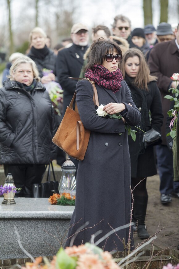 Sophie Marceau assiste aux obsèques de son ex-mari Andrzej Zulawski à Gora Kalwaria, près de Varsovie en Pologne le 22 février 2016. BEW / BESTIMAGE