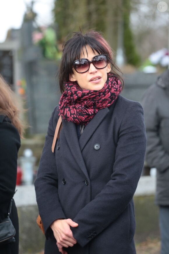 Sophie Marceau assiste aux obsèques de son ex-mari Andrzej Zulawski à Gora Kalwaria, près de Varsovie en Pologne le 22 février 2016. BEW / BESTIMAGE