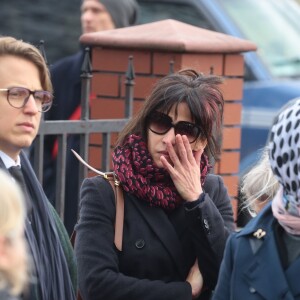 Sophie Marceau assiste aux obsèques de son ex-mari Andrzej Zulawski à Gora Kalwaria, près de Varsovie en Pologne le 22 février 2016. BEW / BESTIMAGE