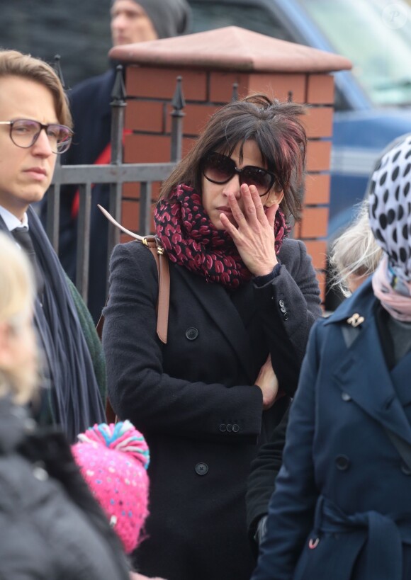 Sophie Marceau assiste aux obsèques de son ex-mari Andrzej Zulawski à Gora Kalwaria, près de Varsovie en Pologne le 22 février 2016. BEW / BESTIMAGE