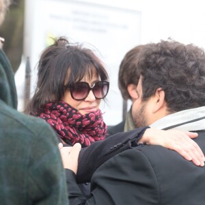 Sophie Marceau assiste aux obsèques de son ex-mari Andrzej Zulawski à Gora Kalwaria, près de Varsovie en Pologne le 22 février 2016. BEW / BESTIMAGE