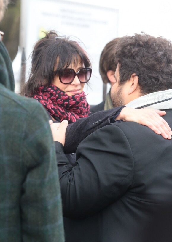 Sophie Marceau assiste aux obsèques de son ex-mari Andrzej Zulawski à Gora Kalwaria, près de Varsovie en Pologne le 22 février 2016. BEW / BESTIMAGE