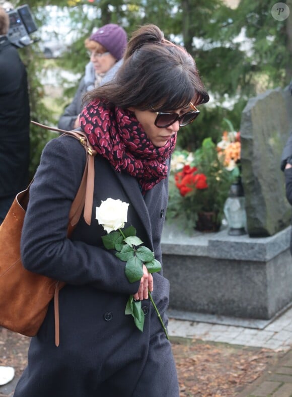 Sophie Marceau assiste aux obsèques de son ex-mari Andrzej Zulawski à Gora Kalwaria, près de Varsovie en Pologne le 22 février 2016. BEW / BESTIMAGE