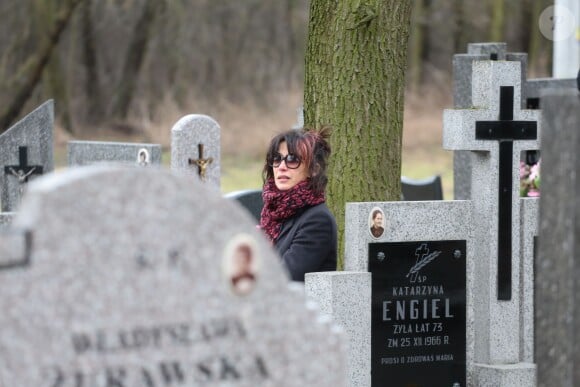 Sophie Marceau assiste aux obsèques de son ex-mari Andrzej Zulawski à Gora Kalwaria, près de Varsovie en Pologne le 22 février 2016. BEW / BESTIMAGE
