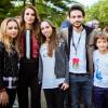 Rania de Jordanie avec ses enfants Iman, Salma, Hashem et Hussein, le 26 septembre 2015 à New York.