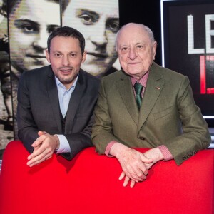 Exclusif - Enregistrement de l'émission "Le Divan" présentée par Marc-Olivier Fogiel avec Pierre Bergé, diffusion le 23 février sur France 3. Le 11 février 2016 ©Cyril Moreau/Bestimage