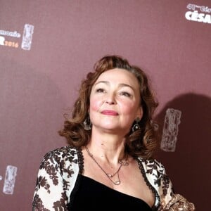 Catherine Frot (Meilleure actrice dans le film "Marguerite") - Pressroom lors de la 41e cérémonie des Cesar au théâtre du Châtelet à Paris. Le 26 février 2016. © Borde-Jacovides/Bestimage