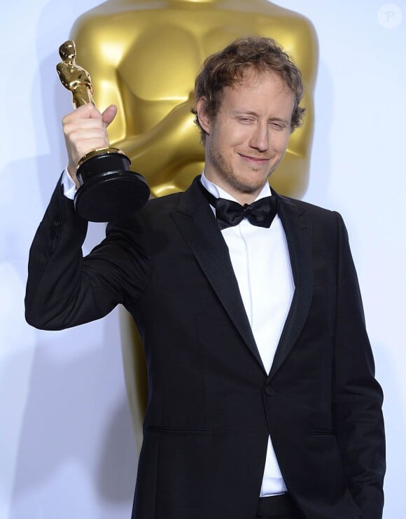 Laszlo Nemes (Oscar du meilleur film en langue étrangère pour le film "Le Fils de Saul") - Press Room de la 88ème cérémonie des Oscars à Hollywood, le 28 février 2016.