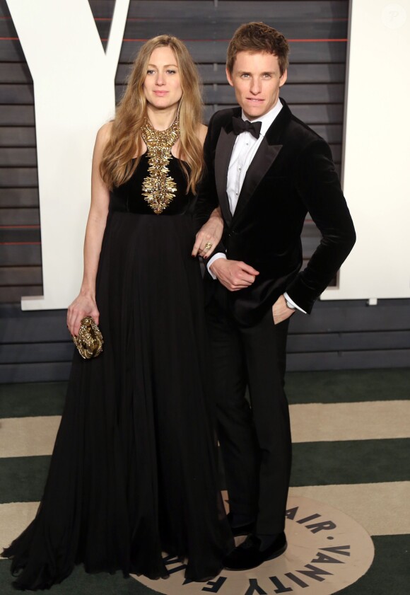 Hannah and Eddie Redmayne à la Vanity Fair Oscar Party à Beverly Hills, Los Angeles, le 28 février 2016.