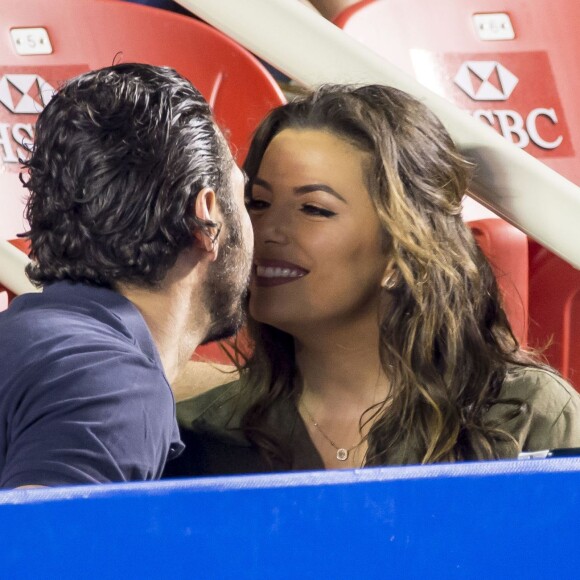 Eva Longoria et Jose Antonio Baston au tournoi de tennis d'Acapulco, Mexique, le 26 février 2016