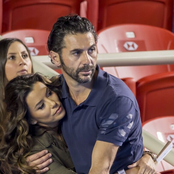 Eva Longoria et Jose Antonio Baston au tournoi de tennis d'Acapulco, Mexique, le 26 février 2016