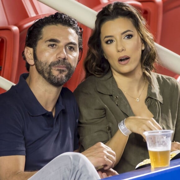 Eva Longoria et son fiancé Jose Antonio Baston au tournoi de tennis d'Acapulco, Mexique, le 26 février 2016