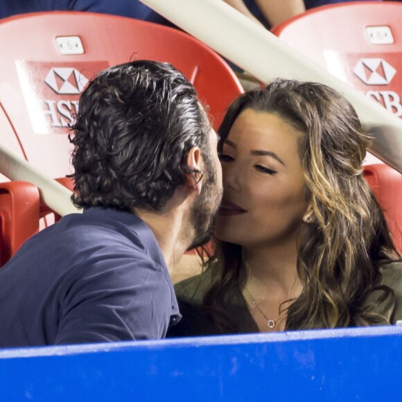 Eva Longoria et Jose Antonio Baston au tournoi de tennis d'Acapulco, Mexique, le 26 février 2016