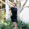 Taylor Swift quitte le magasin Isabel Marant à West Hollywood, habillée d'une robe Isabel Marant (modèle "Senga"), d'un sac Versace et de bottines Vetements. Le 24 février 2016.
