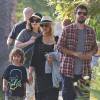 Exclusif - Christina Aguilera se rend à un pique-nique organisé par l'école de son fils Max à Santa Monica, le 2 septembre 2014.