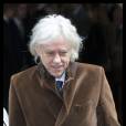 Bob Geldof arrive à l'église Saint-Bride de Londres le 5 mars 2016.