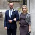 James Murdoch (fils de Rupert Murdoch) et son épouse Kathryn Hufschmid Murdoch arrivent à St Bride's Church. Londres, le 5 mars 2016.