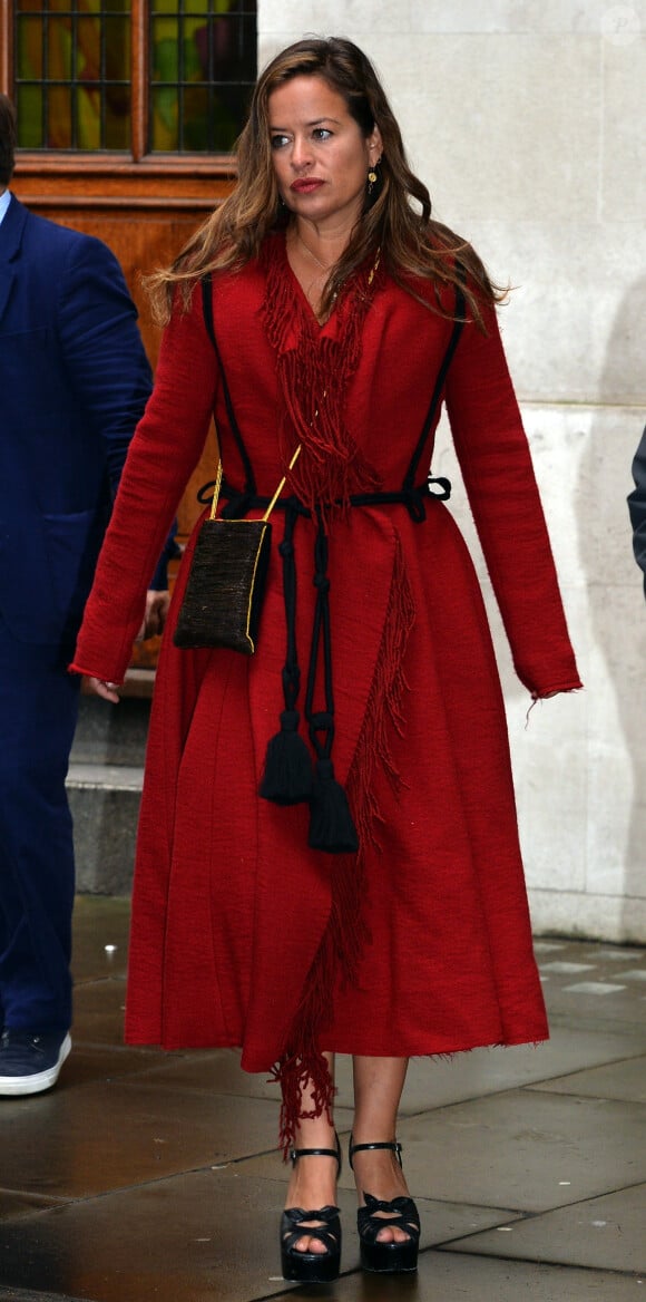 Jade Jagger (fille de Mick et Bianca Jagger) arrive à St Bride's Church. Londres, le 5 mars 2016.