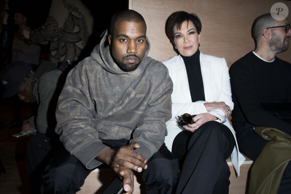 Kanye West et Kris Jenner - People au photocall du défilé de mode prêt-à-porter Automne-Hiver 2016/2017 "Givenchy" à Paris le 6 mars 2016. © Olivier Borde/Bestimage