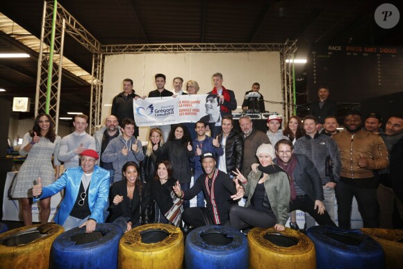 De nombreuses célébrités sont venues à l'opération Une course pour la vie, manifestation de karting au profit de l'Association Gregory Lemarchal, à Wissous, le 6 mars 2016. © Philippe Doignon