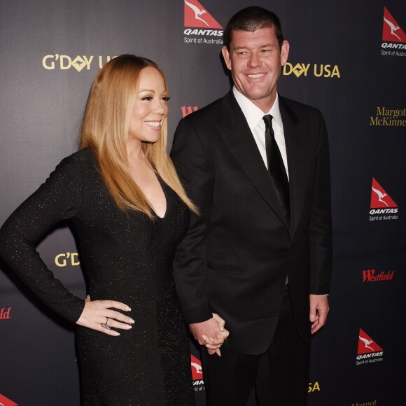 Mariah Carey et son compagnon James Packer arrivant à la soirée G'Day à Los Angeles le 28 janvier 2016. © CPA / BESTIMAGE
