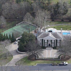 Exclusif - Vue aérienne de la maison de Nicole Kidman et Keith Urban à Nashville, achetée en 2007, un an après leur mariage. Le 9 février 2016