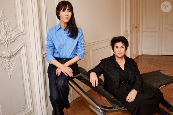 Bouchra Jarrar, nommée nouvelle directrice artistique des collections féminines de Lanvin, avec la PDG de la maison française Michelle Huiban.
