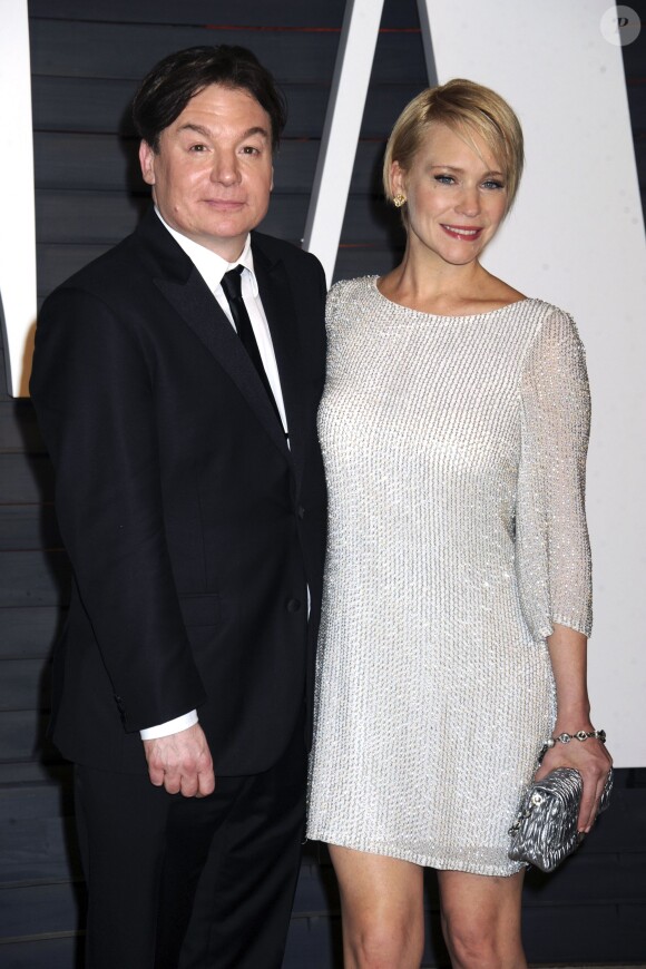 Mike Myers et sa femme Kelly Tisdale - People à la soirée "Vanity Fair Oscar Party" à Hollywood, le 22 février 2015