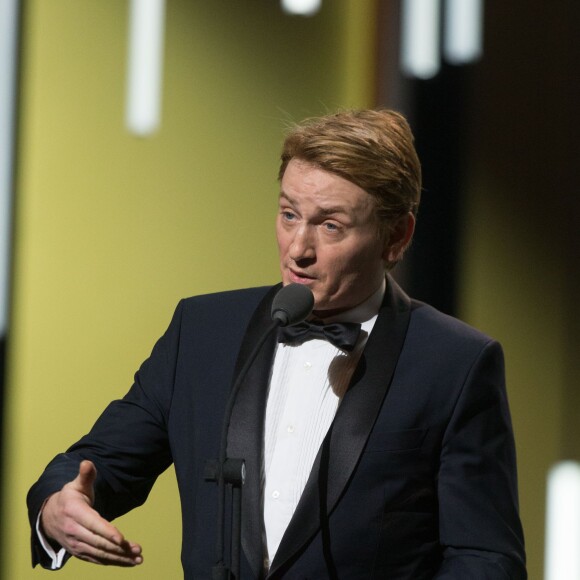 Benoît Magimel (César du meilleur acteur dans un second rôle pour le film "La tête haute") - 41e cérémonie des César au Théatre du Chatelet à Paris le 26 février 2016