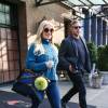 Jessica Simspon et son mari Eric Johnson quittent leur hôtel à New York. Le 9 novembre 2015 © CPA / Bestimage