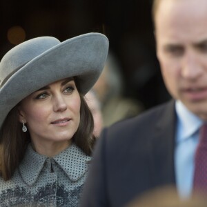 La duchesse Catherine quittantl'abbaye de Westminster, le 14 mars 2016, après le service du Commonwealth Day.