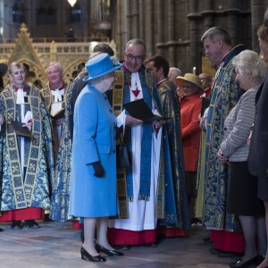 La reine EliZabeth II à l'abbaye de Westminster, le 14 mars 2016, lors de la Journée du Commonwealth.