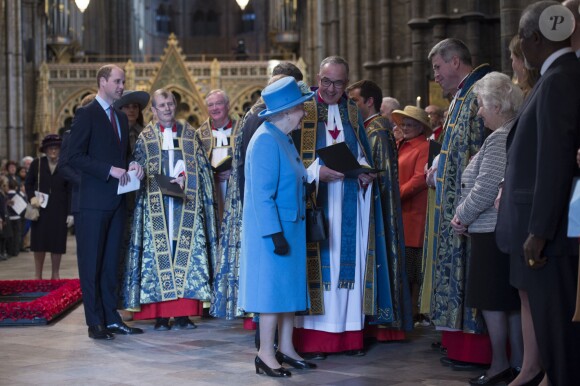 La reine EliZabeth II à l'abbaye de Westminster, le 14 mars 2016, lors de la Journée du Commonwealth.